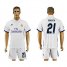 Real Madrid #21 Morata White Home Soccer Club Jersey