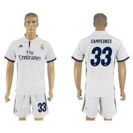 Real Madrid #33 Campeones Home Soccer Club Jersey