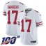 Nike San Francisco 49ers #17 Emmanuel Sanders White Youth Stitched NFL 100th Season Vapor Limited Jersey