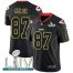 Nike Kansas City Chiefs #87 Travis Kelce Lights Out Black Super Bowl LIV 2020 Mens Stitched NFL Limited Rush Jersey