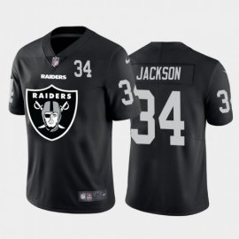 Las Vegas Raiders #34 Bo Jackson Black Mens Nike Big Team Logo Player Vapor Limited NFL Jersey