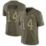 Nike Denver Broncos #14 Courtland Sutton Olive/Camo Mens Stitched NFL Limited 2017 Salute To Service Jersey