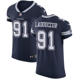 Nike Dallas Cowboys #91 L. P. Ladouceur Navy Blue Team Color Mens Stitched NFL Vapor Untouchable Elite Jersey