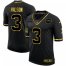 Seattle Seahawks #3 Russell Wilson Mens Nike 2020 Salute To Service Golden Limited NFL Jersey Black
