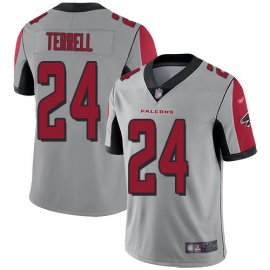 Nike Atlanta Falcons #24 A.J. Terrell Silver Mens Stitched NFL Limited Inverted Legend Jersey