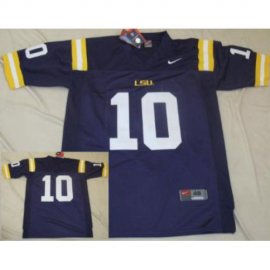 LSU Tigers 10 Purple College Football Jersey