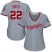 Washington Nationals #22 Juan Soto Grey Road Womens Stitched MLB Jersey