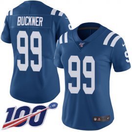 Nike Indianapolis Colts #99 DeForest Buckner Royal Blue Team Color Womens Stitched NFL 100th Season Vapor Untouchable Limited Jersey