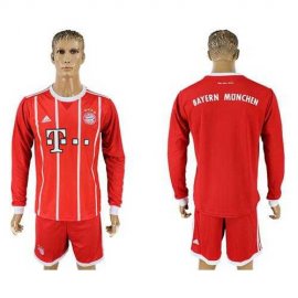Bayern Munchen Blank Home Long Sleeves Soccer Club Jersey
