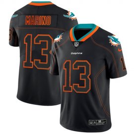Nike Miami Dolphins #13 Dan Marino Lights Out Black Mens Stitched NFL Limited Rush Jersey
