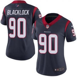 Nike Houston Texans #90 Ross Blacklock Navy Blue Team Color Womens Stitched NFL Vapor Untouchable Limited Jersey