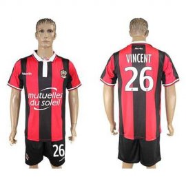 OGC Nice #26 Vincent Home Soccer Club Jersey