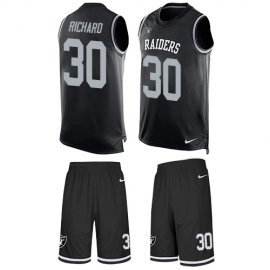 Nike Las Vegas Raiders #30 Jalen Richard Black Team Color Mens Stitched NFL Limited Tank Top Suit Jersey