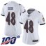 Nike Baltimore Ravens #48 Patrick Queen White Womens Stitched NFL 100th Season Vapor Untouchable Limited Jersey