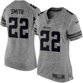 Nike Minnesota Vikings #22 Harrison Smith Gray Womens Stitched NFL Limited Gridiron Gray Jersey