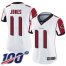 Nike Atlanta Falcons #11 Julio Jones White Womens Stitched NFL 100th Season Vapor Limited Jersey