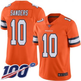 Nike Denver Broncos #10 Emmanuel Sanders Orange Mens Stitched NFL Limited Rush 100th Season Jersey