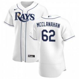 Tampa Bay Rays #62 Shane McClanahan Mens Nike White Home 2020 Authentic Player MLB Jersey