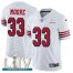 Nike San Francisco 49ers #33 Tarvarius Moore White Super Bowl LIV 2020 Rush Mens Stitched NFL Vapor Untouchable Limited Jersey