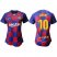 Womens Barcelona #10 Messi Home Soccer Club Jersey