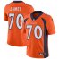Nike Denver Broncos #70 JaWuan James Orange Team Color Mens Stitched NFL Vapor Untouchable Limited Jersey