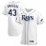 Tampa Bay Rays #43 Mike Brosseau Mens Nike White Home 2020 World Series Bound Authentic Player MLB Jersey