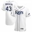 Tampa Bay Rays #43 Mike Brosseau Mens Nike White Home 2020 World Series Bound Authentic Player MLB Jersey