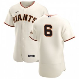 San Francisco Giants #6 Steven Duggar Mens Nike Cream Home 2020 Authentic Player MLB Jersey