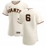 San Francisco Giants #6 Steven Duggar Mens Nike Cream Home 2020 Authentic Player MLB Jersey