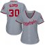 Washington Nationals #30 Koda Glover Grey Road Womens Stitched MLB Jersey