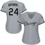 Chicago White Sox #24 Yasmani Grandal Grey Road Womens Stitched MLB Jersey