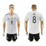 Germany #8 Ozil White Home Soccer Country Jersey
