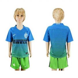 Inter Milan Blank Sec Away Kid Soccer Club Jersey