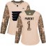 Adidas Philadelphia Flyers #1 Bernie Parent Camo Authentic 2017 Veterans Day Womens Stitched NHL Jersey