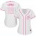 Cleveland Indians #22 Jason Kipnis White/Pink Fashion Womens Stitched MLB Jersey
