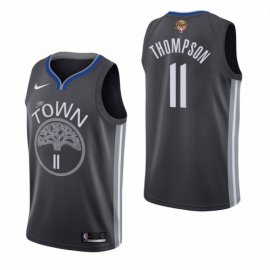 Nike Golden State Warriors #11 Klay Thompson Black Womens 2022 NBA Finals Statement Edition Jersey Womens