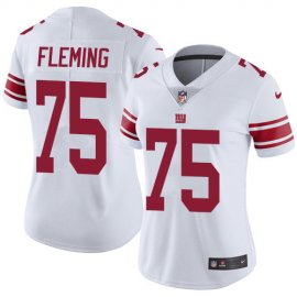 Nike New York Giants #75 Cameron Fleming White Womens Stitched NFL Vapor Untouchable Limited Jersey