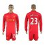 Liverpool #23 Emre Can Home Long Sleeves Soccer Club Jersey