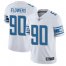 Nike Detroit Lions #90 Trey Flowers White Mens Stitched NFL Vapor Untouchable Limited Jersey