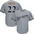 Milwaukee Brewers #22 Christian Yelich Grey Cool Base Stitched Youth MLB Jersey