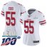 Nike San Francisco 49ers #55 Dee Ford White Super Bowl LIV 2020 Womens Stitched NFL 100th Season Vapor Limited Jersey