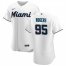 Miami Marlins #95 Trevor Rogers Mens Nike White Home 2020 Authentic Player MLB Jersey