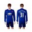Manchester United #31 Schweinsteiger Away Long Sleeves Soccer Club Jersey