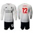 Liverpool #12 Gomez Away Long Sleeves Soccer Club Jersey