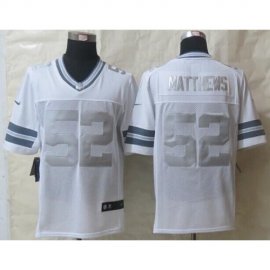 Nike Green Bay Packers #52 Clay Matthews White Mens Stitched NFL Limited Platinum Jersey