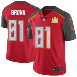 Nike Tampa Bay Buccaneers #81 Antonio Brown Red Team Color Youth Super Bowl LV Champions Stitched NFL Vapor Untouchable Limited Jersey