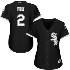Chicago White Sox #2 Nellie Fox Black Alternate Womens Stitched MLB Jersey