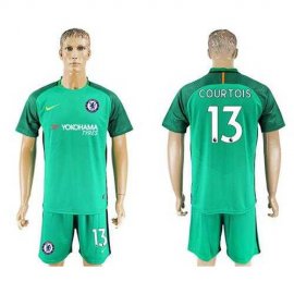Chelsea #13 Courtois Green Goalkeeper Soccer Club Jersey