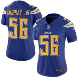 Nike Los Angeles Chargers #56 Kenneth Murray Jr Electric Blue Womens Stitched NFL Limited Rush Jersey