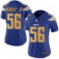 Nike Los Angeles Chargers #56 Kenneth Murray Jr Electric Blue Womens Stitched NFL Limited Rush Jersey